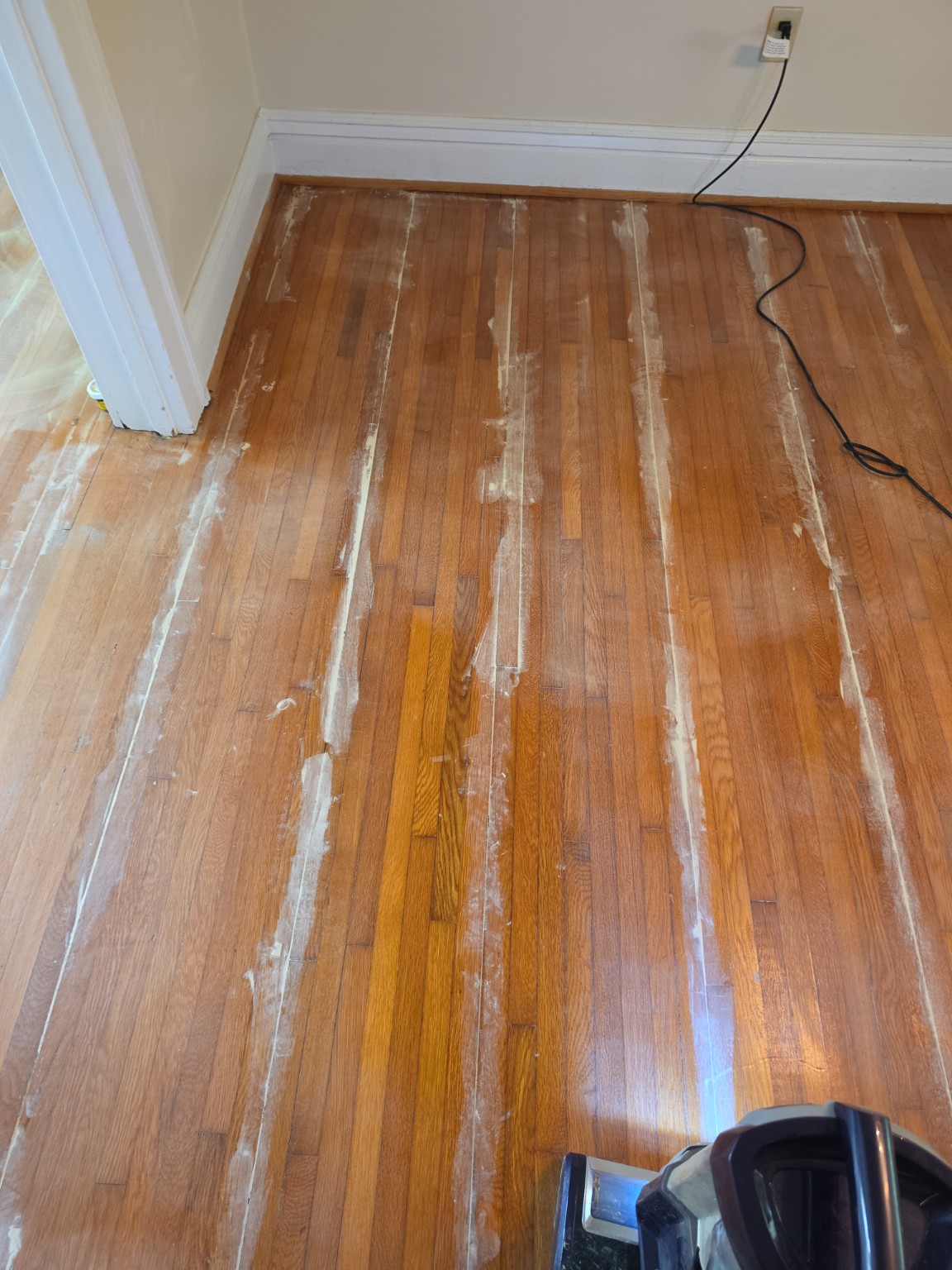Gap filling and floor preparation in progress